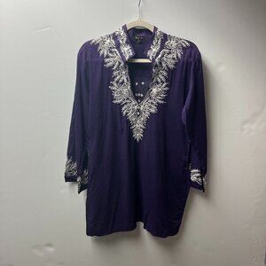 SAACHI Purple Ivory Tunic